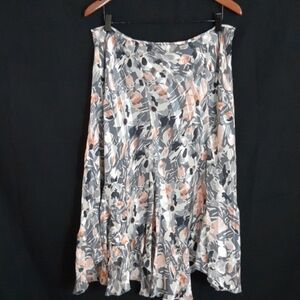 Vintage Anne Klein 100% Silk Printed Skirt